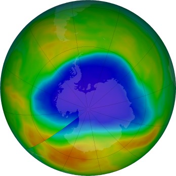Antarctic ozone map for 2025-10-23